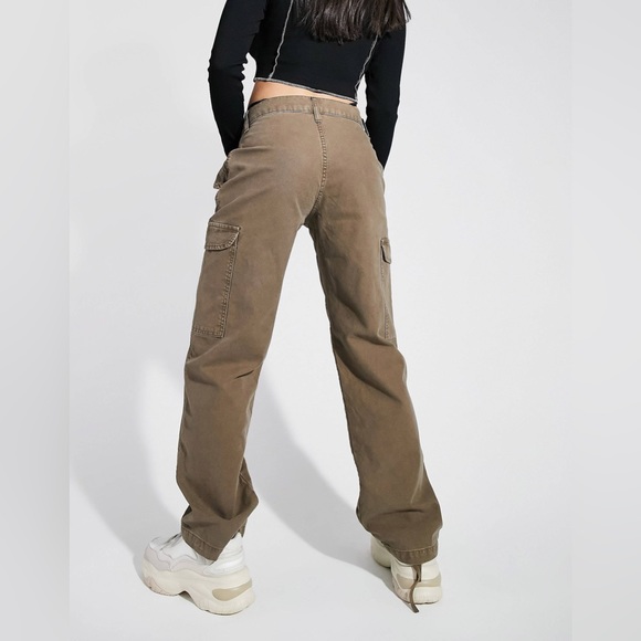 ASOS Low Rise Utility Cargo Pants in Mushroom - Picture 7 of 15